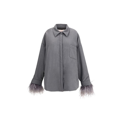 Valentino Gray Fleece Wool Clothing