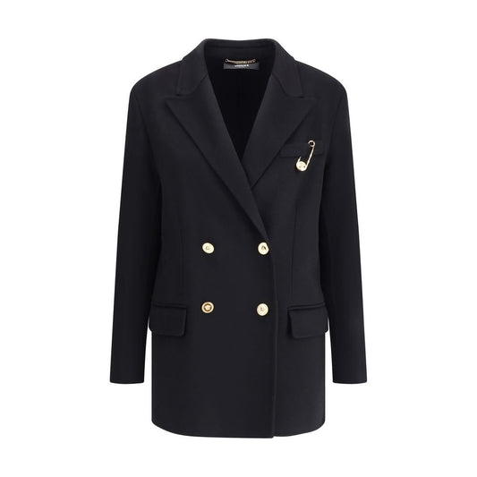 Versace Black Cashmere Coat Versace
