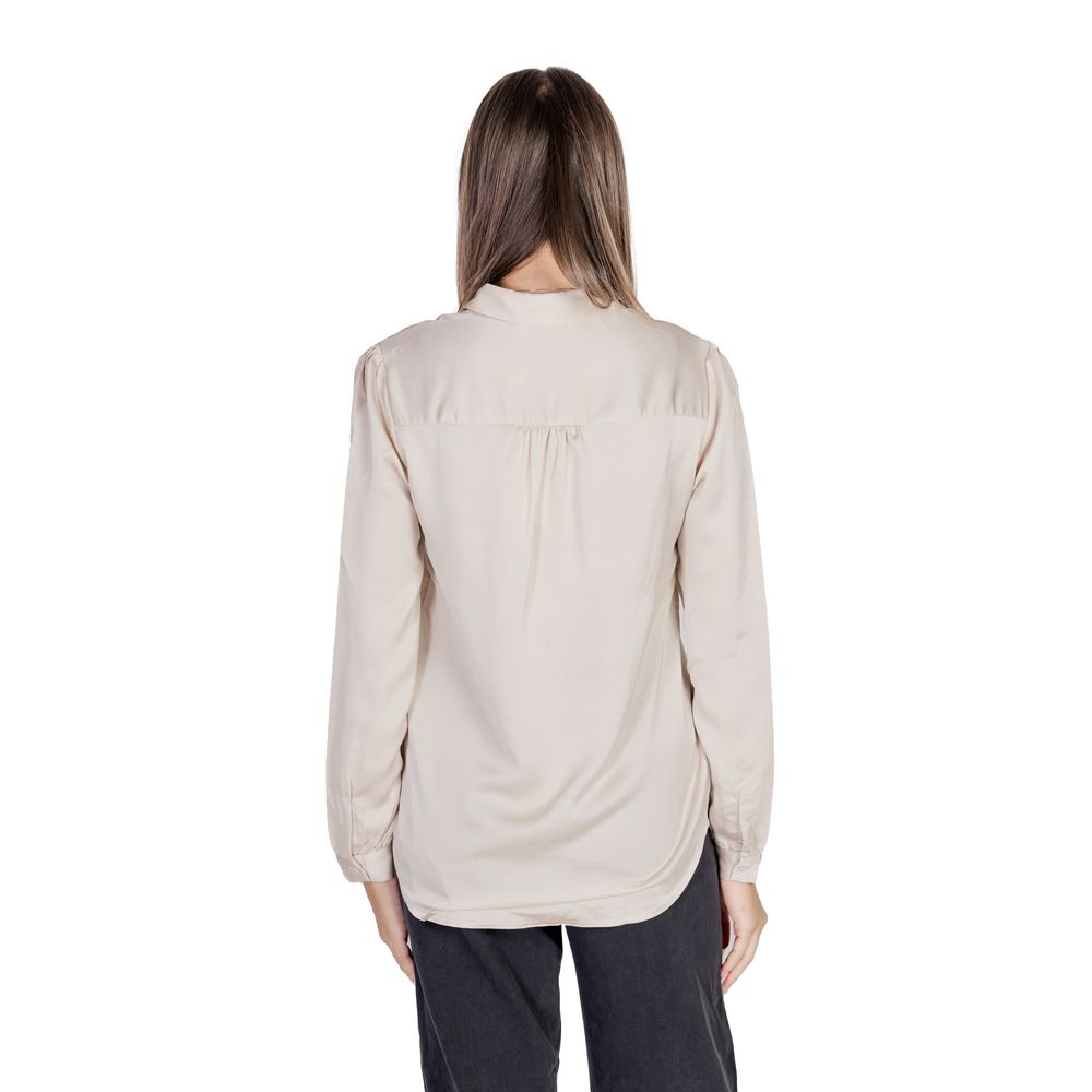 Vila Clothes Gold Polyester Blouse