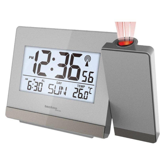 TECHNO LINE Mod. WT538 - Sveglia radiocontrollata con proiezione a soffitto dell orario - Radio controlled alarm clock with time projection + alim 220 volts-220 volts power supply WATCHES TECHNO LINE