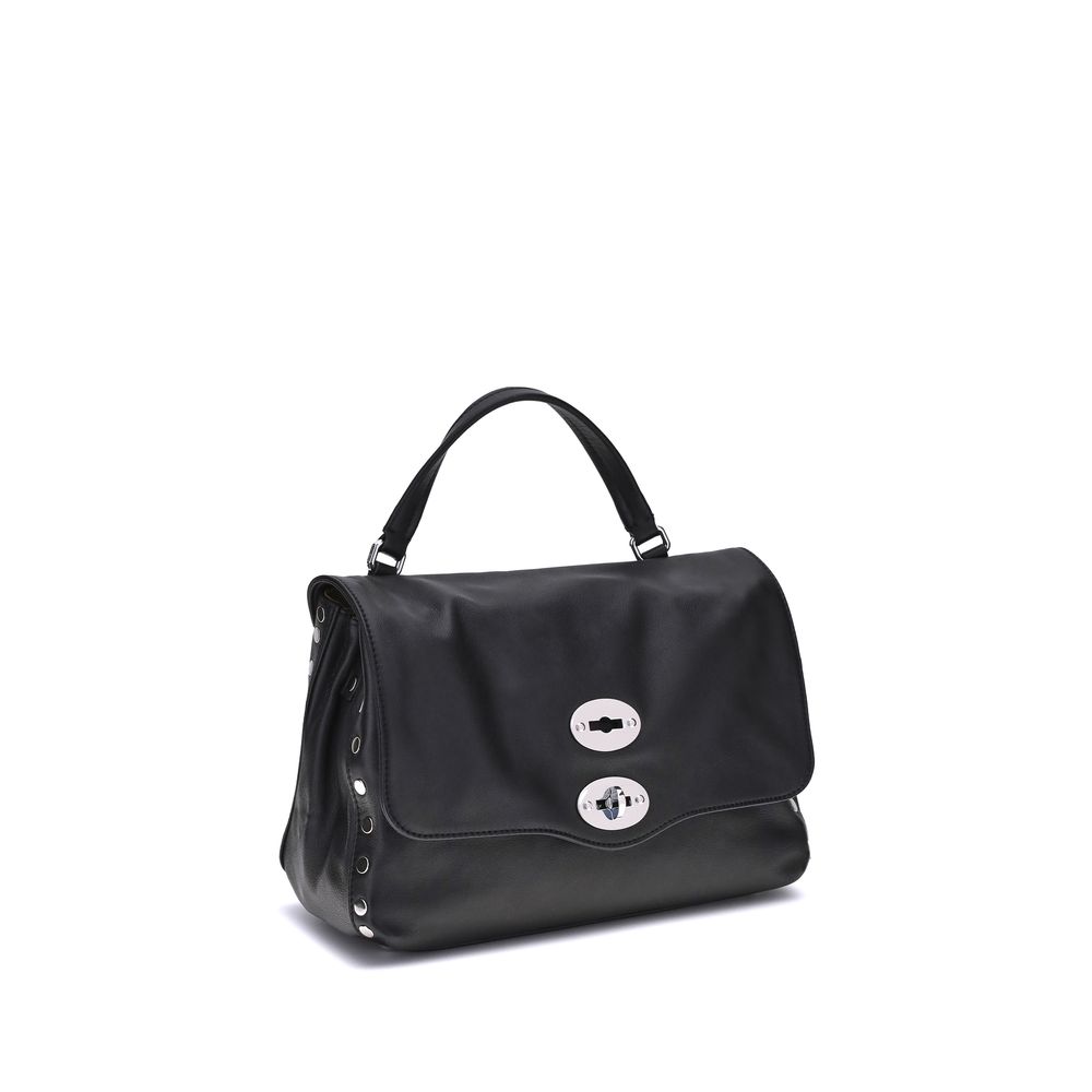 Zanellato Black Calf Leather Bos Taurus Handbag