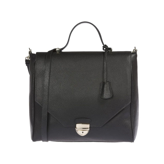 Elegant Embossed Leather Handbag Trussardi