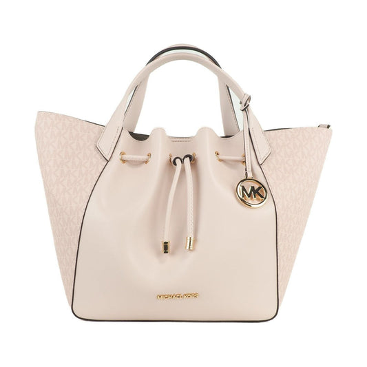 Michael Kors | Phoebe Large Powder Blush PVC Leather Drawstring Grab Bag Handbag - McRichard Designer Brands
