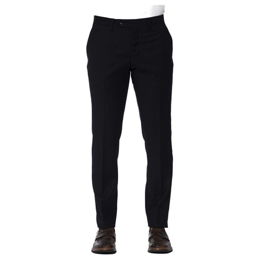 Chic Blue Polyester Trousers for Men Trussardi