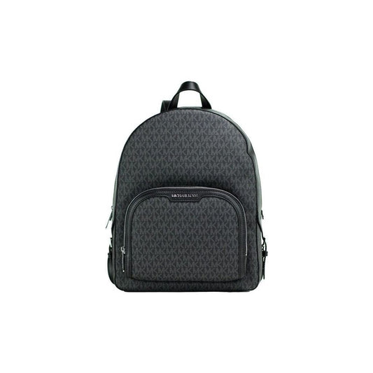 Michael Kors | Jaycee Large Black PVC Leather Zip Pocket Backpack Bag Bookbag | McRichard Designer Brands
