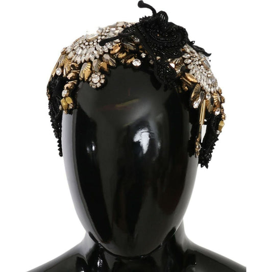Dolce & Gabbana | White Gold Crystal Studded Diadem Headband - McRichard Designer Brands